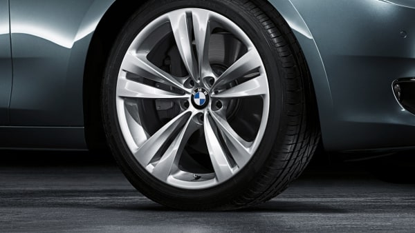 Диск колесный сдвоенные спицы 316, серебристый, 8,5J×20, ET25 для BMW 5-й серии F07 и 7-й серии F01/F04/F02, оригинал — фото 1