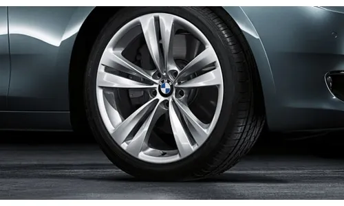 Диск колесный сдвоенные спицы 316, серебристый, 10,0J×20, ET41 для BMW 5-й серии F07 и 7-й серии F01/F04/F02, оригинал — фото 1