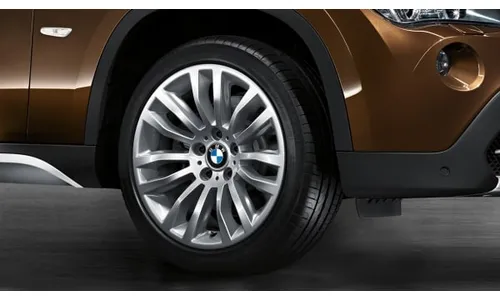 Диск колесный сдвоенные спицы 321, серебристый, 8,0J×18, ET30 для BMW X1 E84, оригинал — фото 1