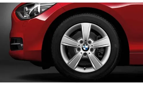 Диск колесный звездообразные спицы 376, серебристый, 7,0J×16, ET40 для BMW 1-й серии F21/F20 и 2-й серии F23/F22, оригинал — фото 1
