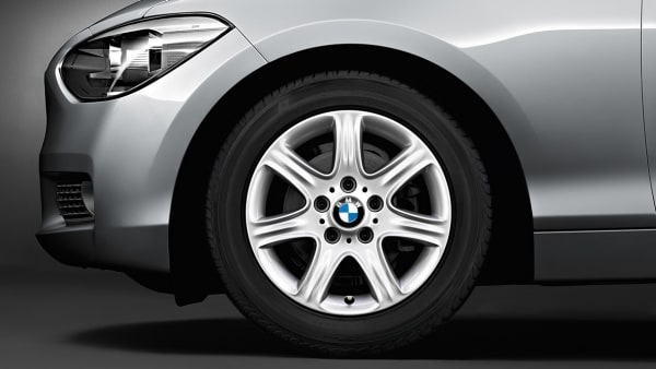 Диск колесный звездообразные спицы 377, серебристый, 7,0J×16, ET40 для BMW 1-й серии F21/F20 и 2-й серии F23/F22, оригинал — фото 1