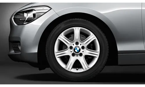 Диск колесный звездообразные спицы 377, серебристый, 7,0J×16, ET40 для BMW 1-й серии F21/F20 и 2-й серии F23/F22, оригинал — фото 1