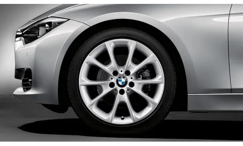 Диск колесный V-образные спицы 398, серебристый, 8,0J×18, ET34 для BMW 3-й серии F34/F30/F31 и 4-й серии F33/F32/F36, оригинал — фото 1