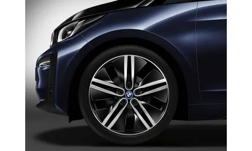 Диск колесный сдвоенные спицы 430, Jet Black, однотонный черный, 5,0J×20, ET43 для BMW i3 i01, оригинал — фото 1