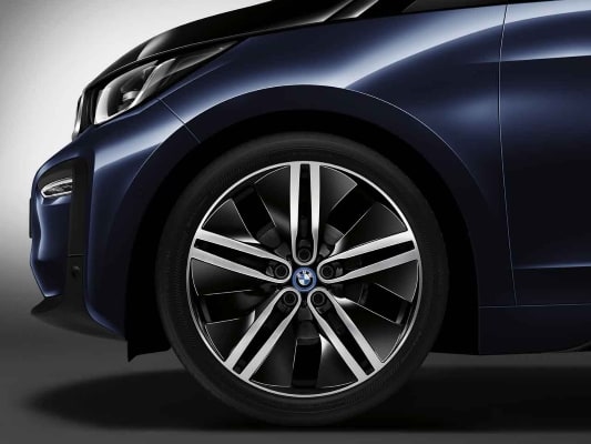Диск колесный сдвоенные спицы 430, Jet Black, однотонный черный, 5,5J×20, ET53 для BMW i3 i01, оригинал — фото 1