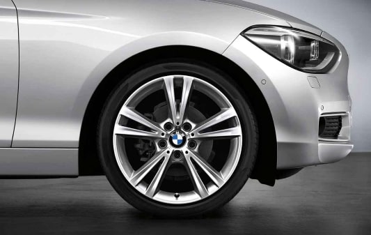 Диск колесный сдвоенные спицы 385, Reflex серебристый, 7,5J×17, ET52 для BMW X1 F48, оригинал — фото 1
