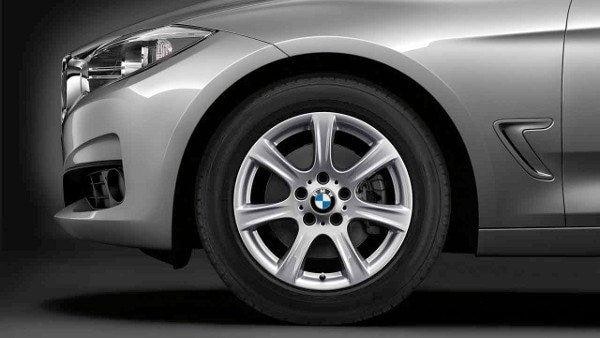 Диск колесный звездообразные спицы 394, серебристый, 8,0J×17, ET34 для BMW 3-й серии F34, оригинал — фото 1