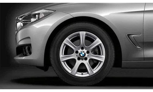 Диск колесный звездообразные спицы 394, серебристый, 8,0J×17, ET34 для BMW 3-й серии F34, оригинал — фото 1