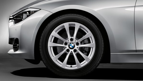 Диск колесный V-образные спицы 395, серебристый, 8,0J×17, ET34 для BMW 3-й серии F34, оригинал — фото 1