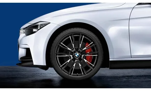 Диск колесный кованый M Performance 624M, чёрно-серебристый, 8,5J×20, ET47, задний, для BMW 3-й серии F30/F31 и 4-й серии F32/F33/F36, оригинал — фото 1