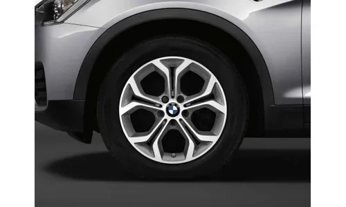 Диск колесный Y-образные спицы 607, Ferric Grey, 8,0J×18, ET43 для передней или задней оси BMW X3 F25 и X4 F26, оригинал — фото 1
