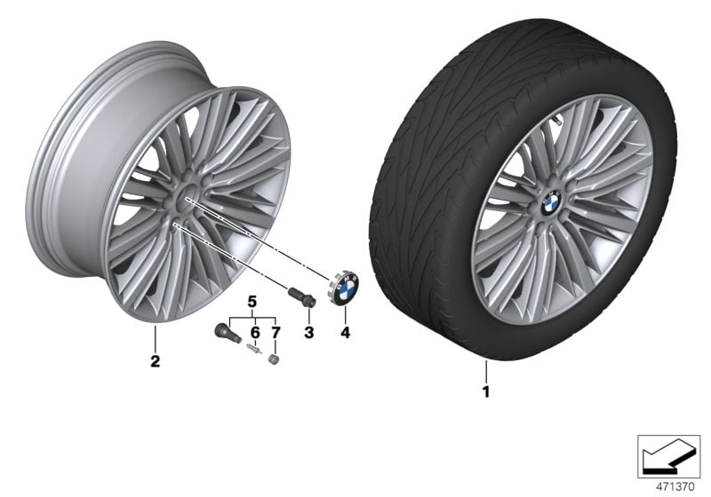 Диск колесный многоспицевый дизайн 616, 8,5J×20, ET33 для BMW 6-й серии F12/F13/F06, оригинал — фото 1