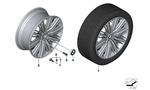 Диск колесный многоспицевый дизайн 616, 8,5J×20, ET33 для BMW 6-й серии F12/F13/F06, оригинал — фото 1