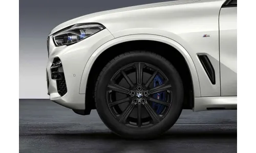 Диск колесный M Performance звездообразные спицы 748, черный matt, 10,5J×20, ET40 для задней оси BMW X5 G05 и X6 G06, оригинал — фото 1