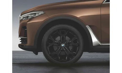 Диск колесный Y-образные спицы 752, Jet Black, однотонный черный, 9,5J×21, ET36 для BMW X7 G07, оригинал — фото 1