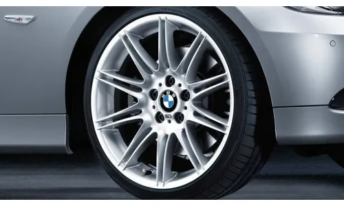 Диск колесный M сдвоенные спицы 225, серебристый, 8,0J×19, ET30 для BMW X1 E84, оригинал — фото 1