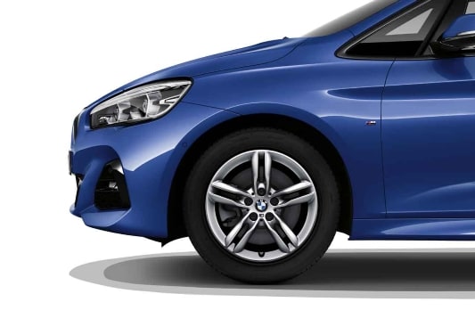 Диск колесный M сдвоенные спицы 483M decor, серебристый, unicolor, 7,5J×17, ET54 для BMW 2-й серии F45/F46, оригинал — фото 1