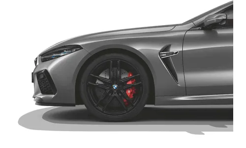 Диск колесный сдвоенные спицы 810M, Jet Black, однотонный черный, 10,5J×20, ET28 для BMW M5 F90 и M8 F91/F92/F93, оригинал — фото 1
