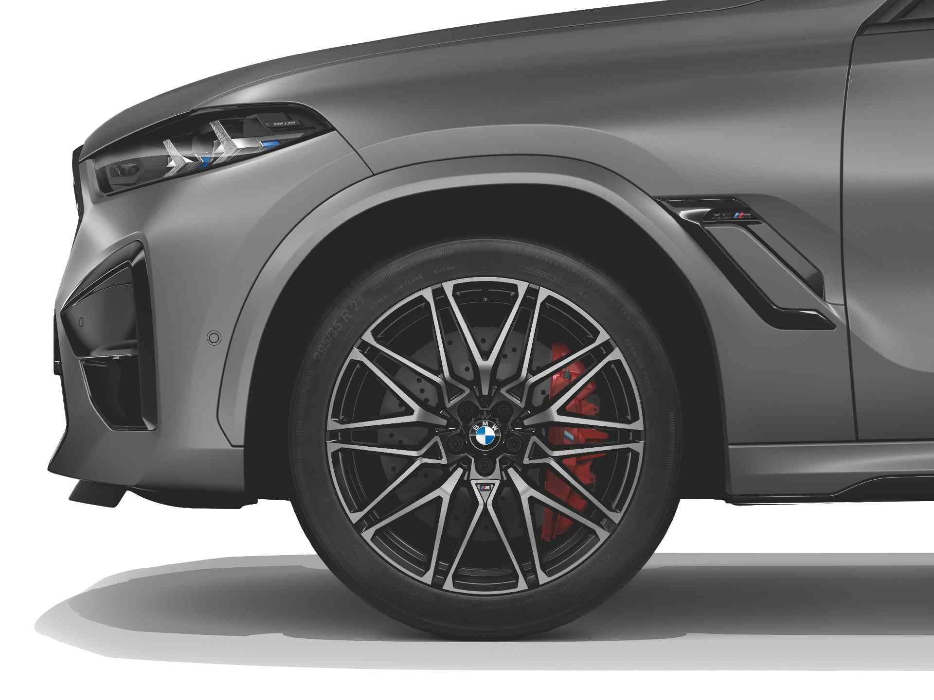 Диск колесный звездообразные спицы 818M, jet black, с полированной лицевой поверхностью, 10,5J×21, ET31 для BMW X5 F95 и X6 F96, оригинал — фото 1