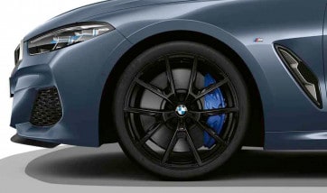 Диск колесный Y-образные спицы 728M, Jet Black, однотонный черный, 8,0J×20, ET26 для BMW 8-й серии G14/G15/G16, оригинал — фото 1