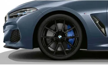 Диск колесный Y-образные спицы 728M, Jet Black, однотонный черный, 9,0J×20, ET41 для BMW 8-й серии G14/G15/G16, оригинал — фото 1