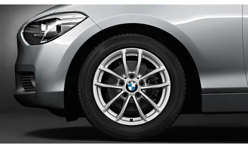 Диск колесный V-образные спицы 378, серебристый, 7,0J×16, ET40 для BMW 1-й серии F21/F20 и 2-й серии F23/F22, оригинал — фото 1