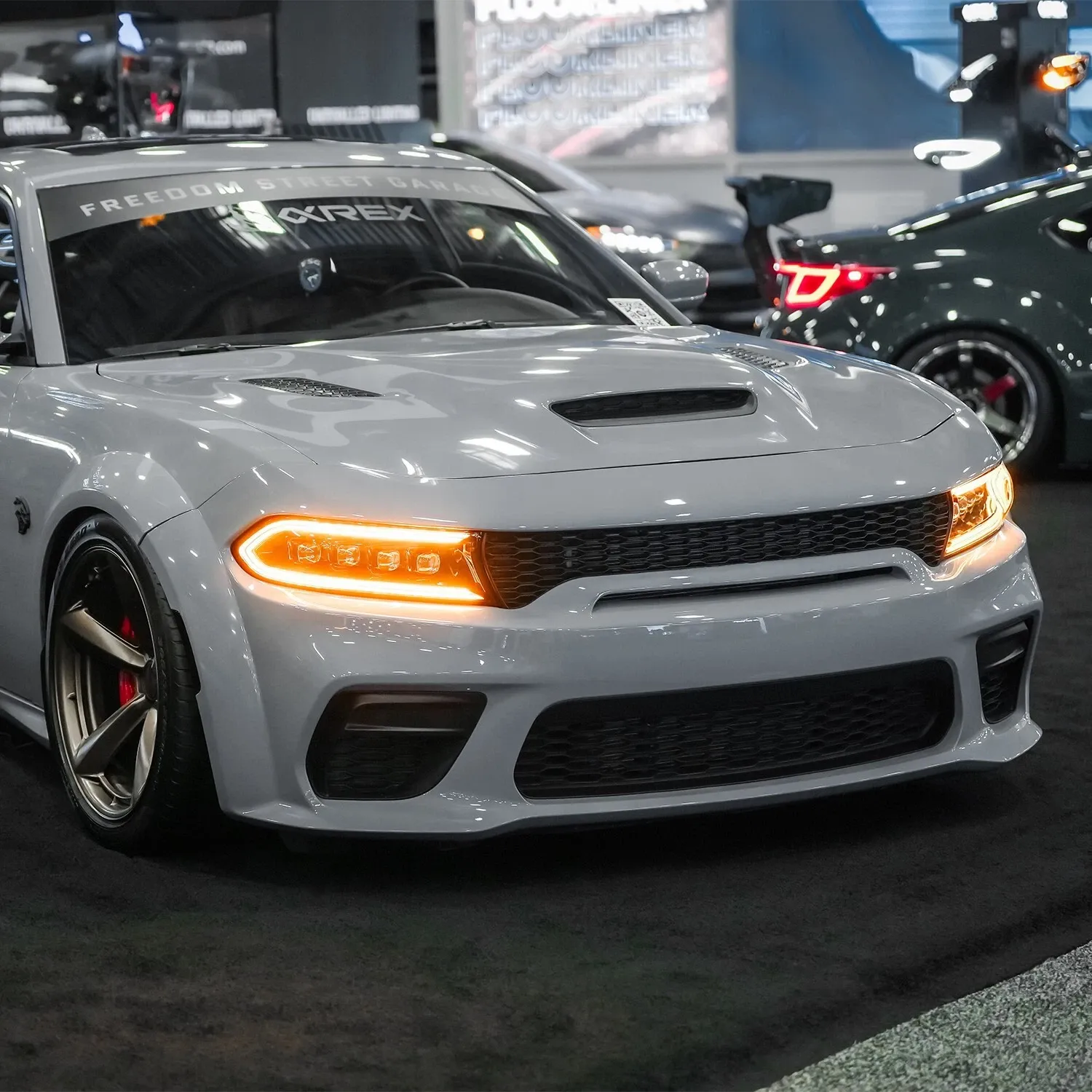 Фары проекторные Black NOVA для Dodge Charger 2015–2023 (см. примечание), AlphaRex — фото 2