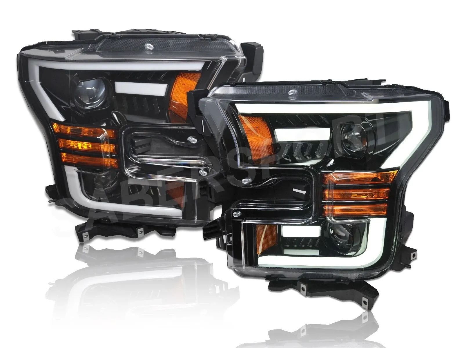Фары Pro Series Jet Black для Ford F-150 XL/XLT 2015–2017, AlphaRex — фото 2