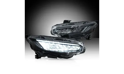 Фары VLAND LED отражатели хромированный корпус для Honda Civic 10 (2016-2021) — фото 1