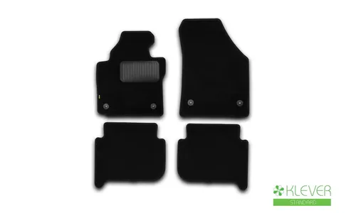 Коврики в салон Klever Standard VOLKSWAGEN Touran АКПП 2006-2010, 2010-2015, минивэн, 4 шт. (текстиль) / Фольксваген Туран — фото 1