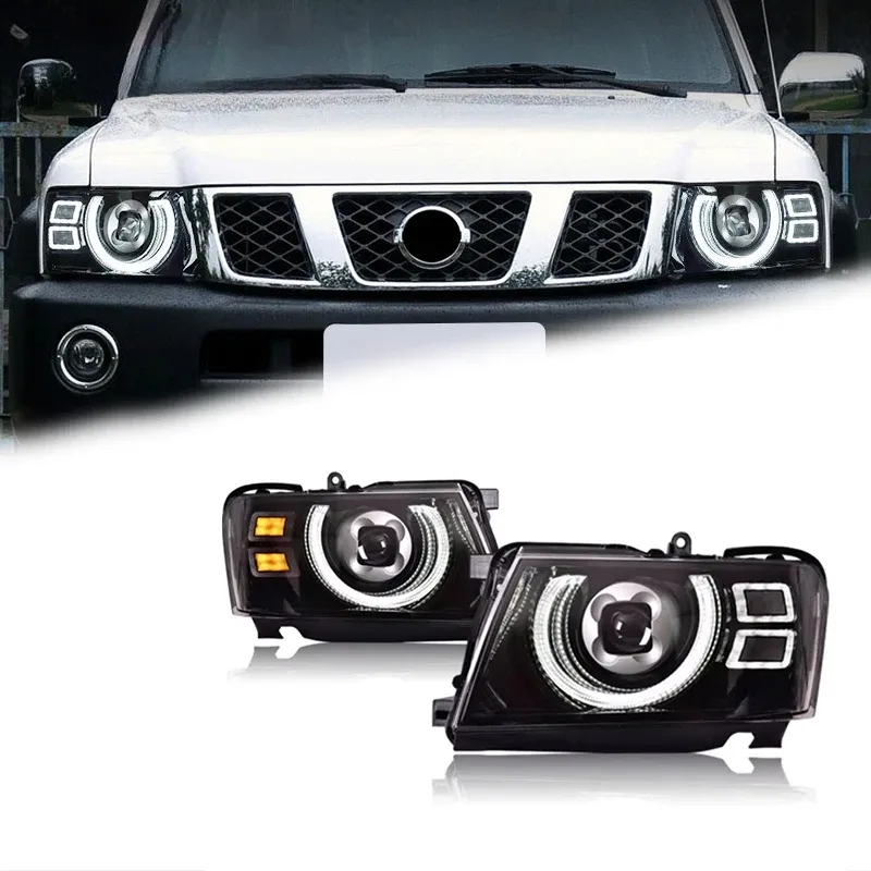 Фары передние LED с ходовыми огнями для Nissan Patrol Y61 (2005-2022), комплект, комплект, FT Carlight Carlight — фото 2