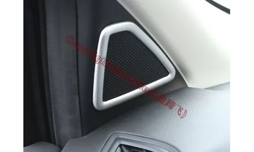 Наклдаки обрамления ВЧ динамиков торпеды Ford Kuga 2016-, матовый хром — фото 1