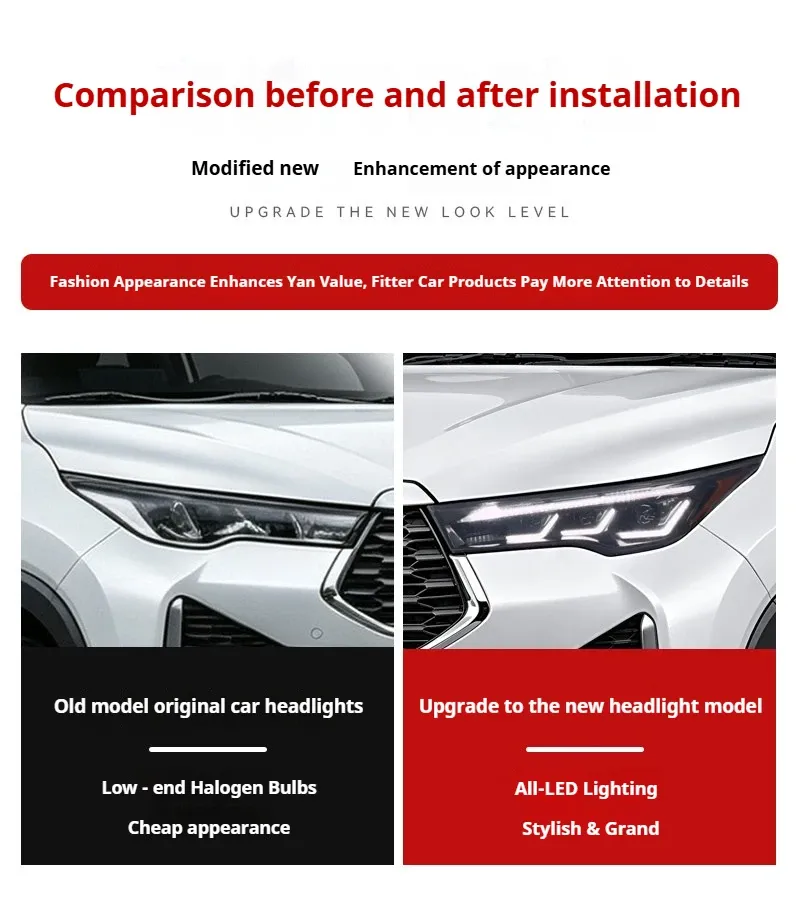 Фары передние LED с ходовыми огнями для Toyota Innova (2023-2026), комплект, комплект, FT Carlight Carlight — фото 7