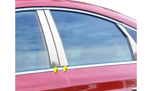 Накладки стоек дверей из нержавеющей стали 4 шт отделка двери QAA для Hyundai Sonata 2015-2019 — фото 1