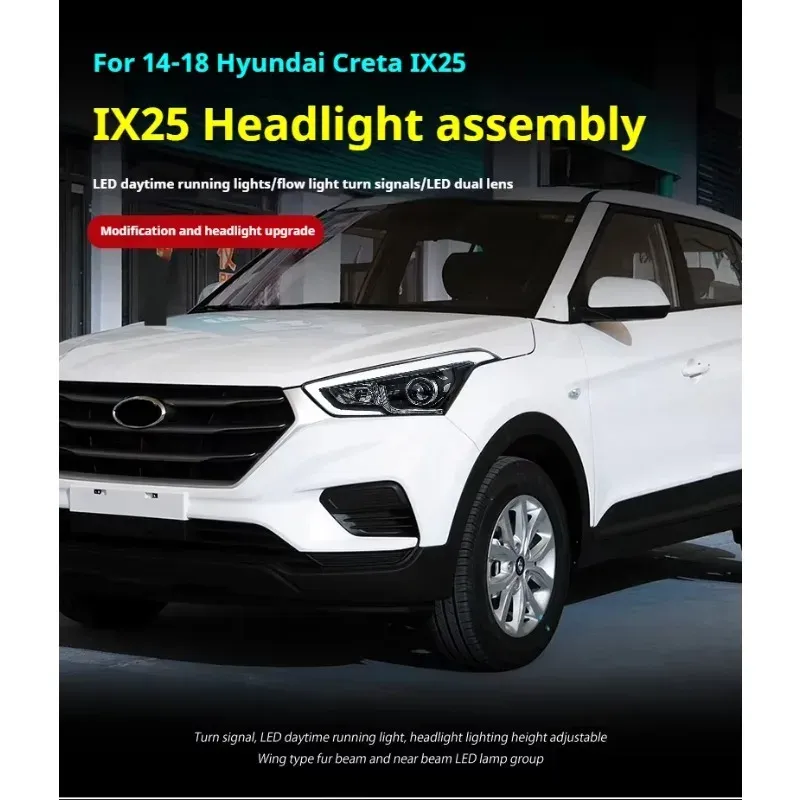 Фары передние LED с ходовыми огнями для Hyundai Creta IX25 (2014-2019), комплект, комплект, FT Carlight Carlight — фото 4