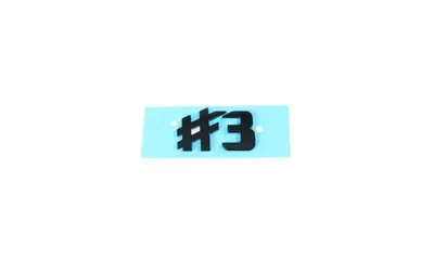 Шильдик #3 smart #3 на крышку багажника, черный — фото 1