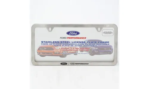 FORD PERFORMANCE BRUSHED STAINLESS STEEL SLIM LINE LICENSE PLATE FRAME — фото 3
