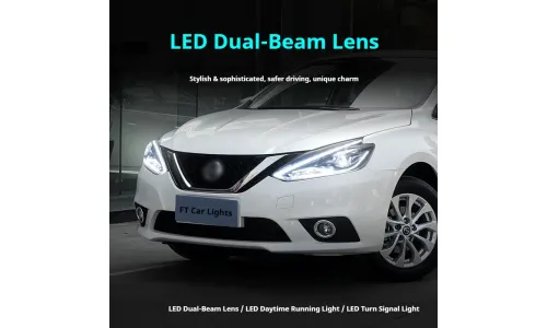 Фары передние LED с ходовыми огнями для Nissan Sylphy / Sentra (2016-2022), комплект, комплект, FT Carlight Carlight — фото 4