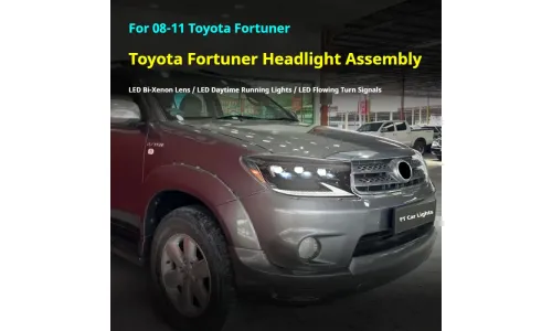 Фары передние LED с ходовыми огнями для Toyota Fortuner (2008-2011), комплект, комплект, FT Carlight Carlight — фото 5