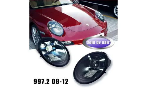 Фары передние LED с ходовыми огнями для Porsche 911 997 (2005-2012), комплект, комплект, FT Carlight Carlight — фото 1