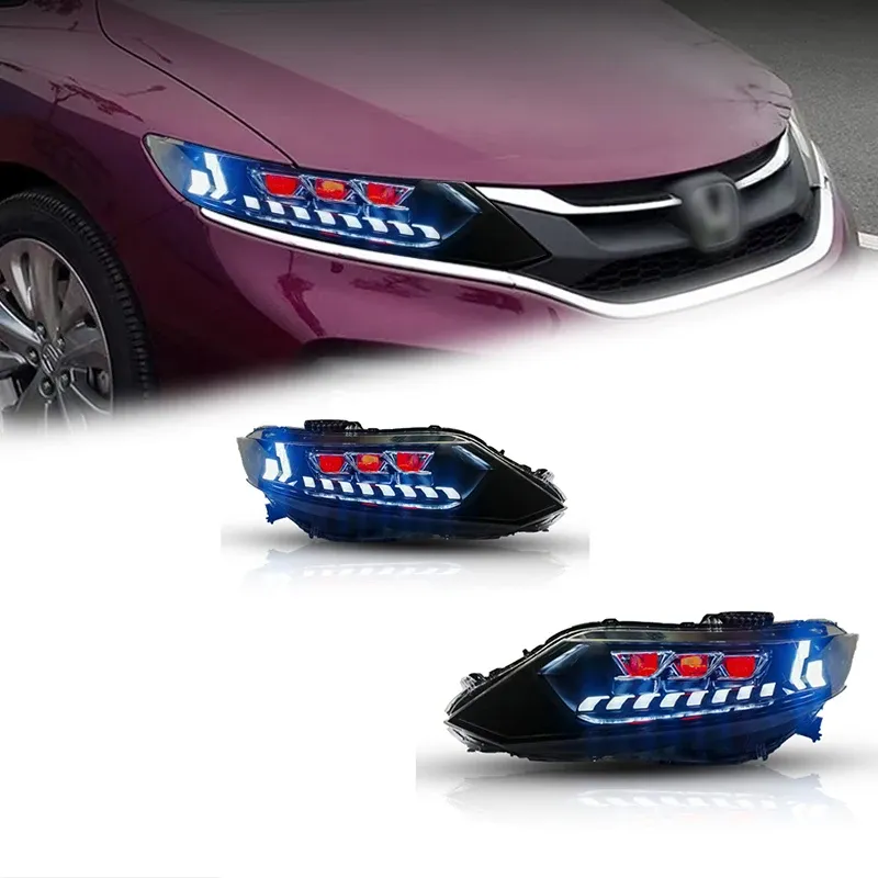 Фары передние LED с ходовыми огнями для Honda Jade (2013-2020), комплект, комплект, FT Carlight Carlight — фото 1