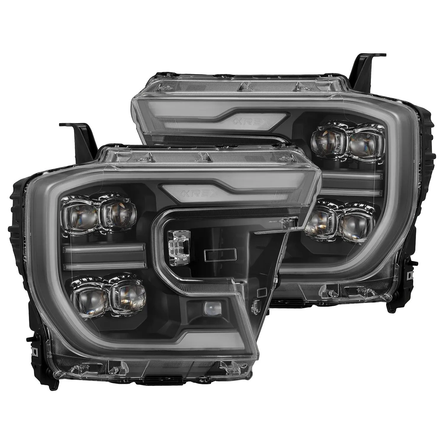Фары проекторные светодиодные Black NOVA для Ford Ranger 2024–2026, AlphaRex — фото 1