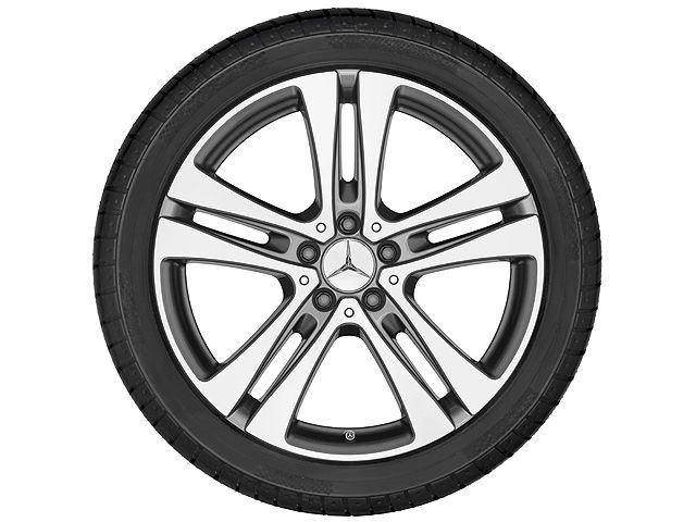 Диск колесный R19 Mercedes C-class W205, S205, C205, A205 , Серый «Гималаи», 5 сдвоенных спиц, задний мост, оригинал — фото 1