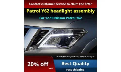 Фары передние LED с ходовыми огнями для Nissan Patrol Y62 (2012-2019), комплект, комплект, FT Carlight Carlight — фото 2