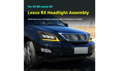Фары передние LED с ходовыми огнями для Lexus RX300/RX350 (2003-2008), комплект, комплект, FT Carlight Carlight — фото 5