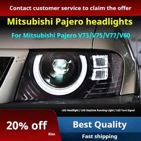 Фары передние LED с ходовыми огнями для Mitsubishi Pajero (2004-2013), комплект, комплект, FT Carlight Carlight — фото 5