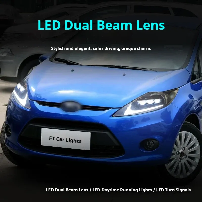 Фары передние LED с ходовыми огнями для Ford Fiesta (2009-2012), комплект, комплект, FT Carlight Carlight — фото 4