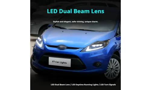 Фары передние LED с ходовыми огнями для Ford Fiesta (2009-2012), комплект, комплект, FT Carlight Carlight — фото 4