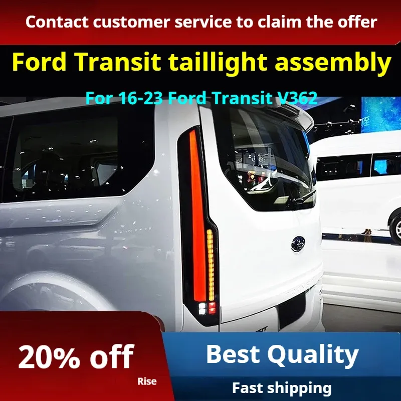 Задние LED-фонари динамический поворотник для Ford Tourneo Custom / Transit V362 (2016-2022), комплект, комплект, FT Carlight Carlight — фото 2