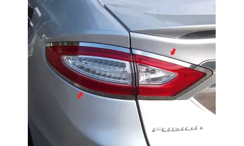 Ford Fusion 2013-2016 полированная нержавеющая сталь хром задние огни акцент отделка 4шт. — фото 1